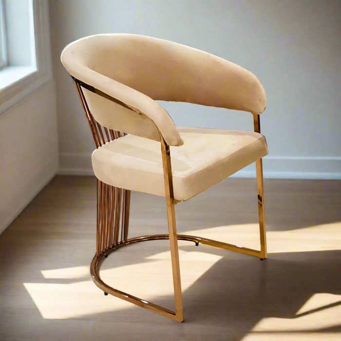 SOLSTICE Chair- Rose Gold — rental event furniture Lahore