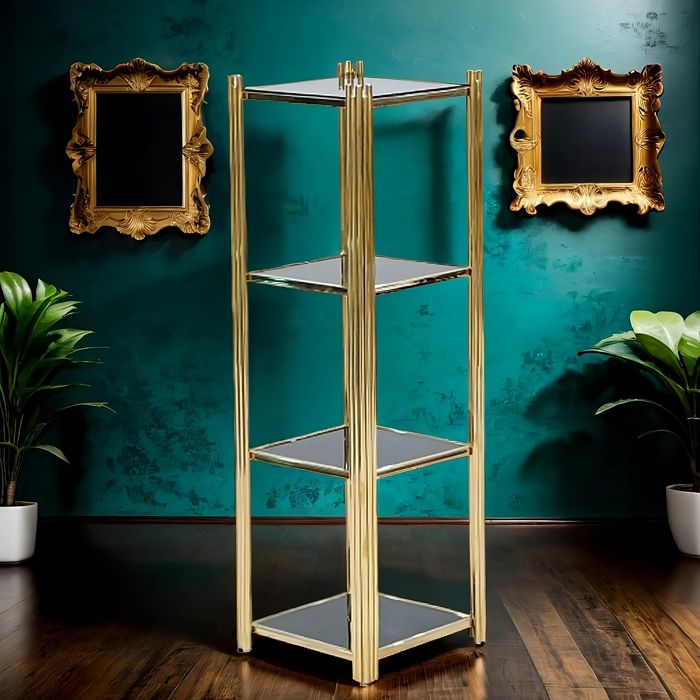 Nordic Quad Square Decor Rack — rental event furniture Lahore