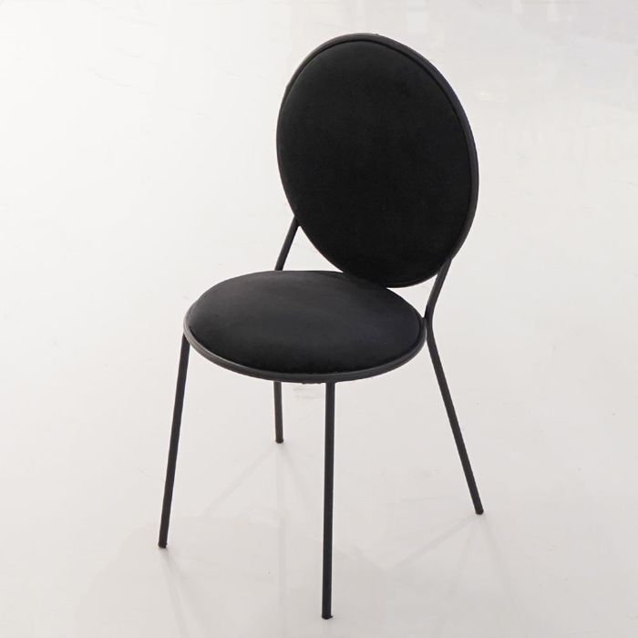 Nishat Dining Chair-Matte Black — rental event furniture Lahore