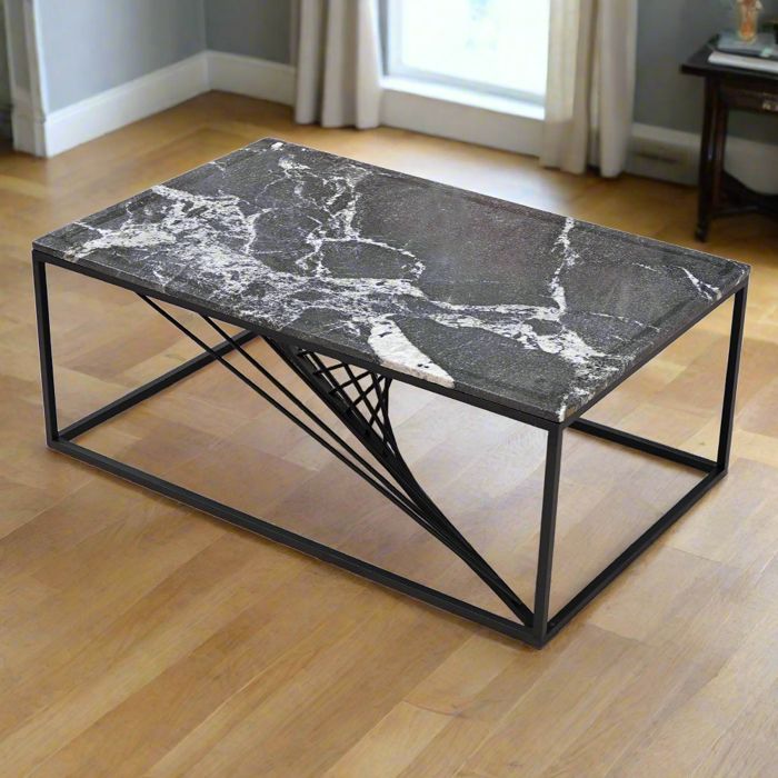 Spiral Center Table-Matte Black — rental event furniture Lahore