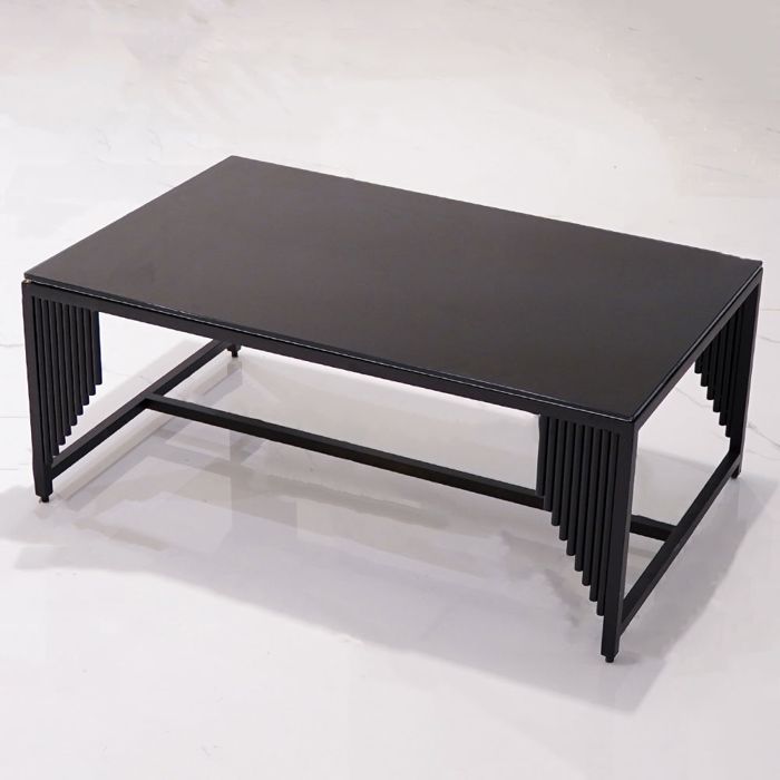 Hollow Center Table-Matte Black — rental event furniture Lahore
