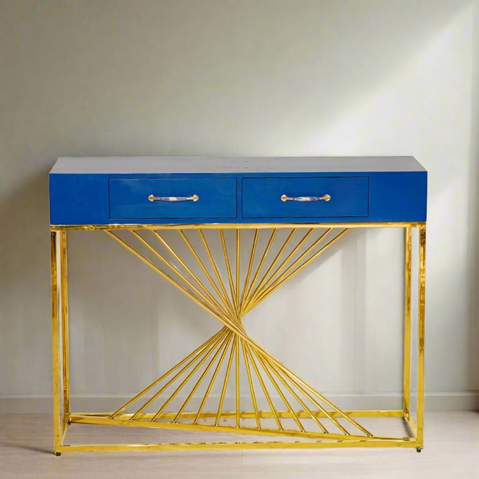 Amella Spiral Console with Drawers Top — rental event furniture Lahore