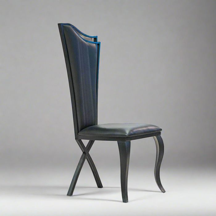 Cross Legs Matte Black Chair — rental event furniture Lahore