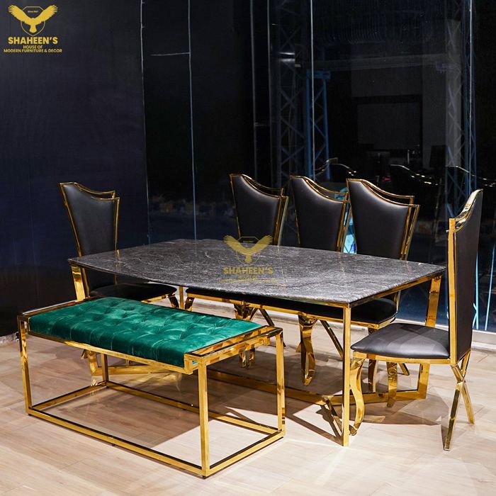 Veneta dining table set — rental event furniture Lahore